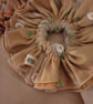 Gold Copper Satin Tulle Net XL Scrunchies, Lacey Ruffle Frill Scrunchies, Daisy  - Image 3