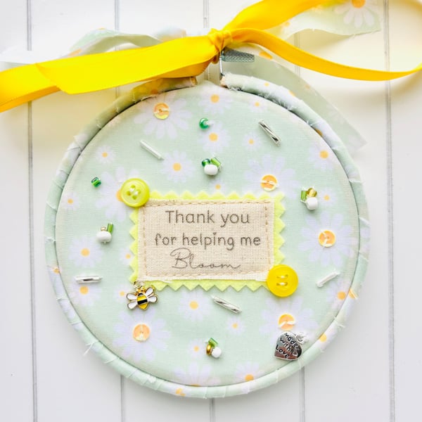 Personalised Daisy Teacher Gift, Thank You For Helping Me Bloom,  Nursery TA 