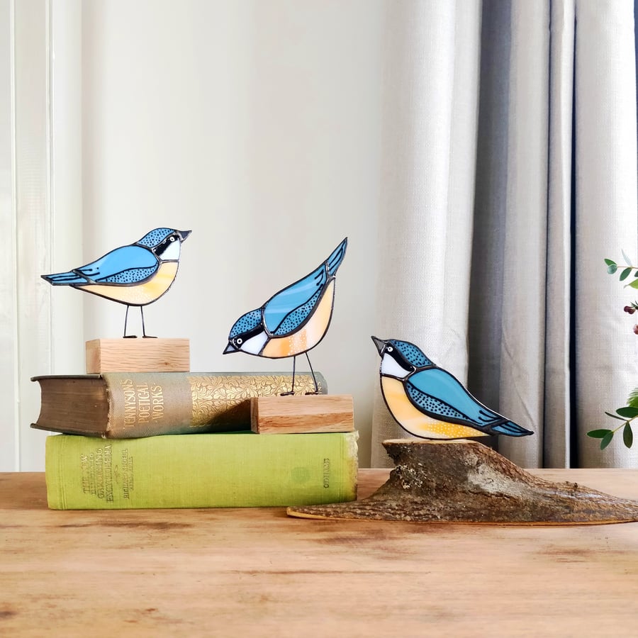 Nuthatch Glass Sculpture 