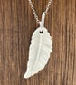 NEW! Porcelain white feather pendant - Image 7