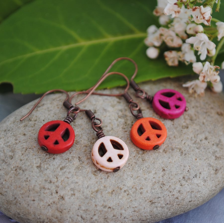 Peace earrings