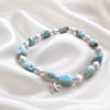 Turquoise Nugget & Howlite Starfish Stretch Bracelet - Summer Jewellery