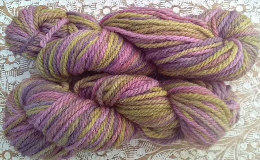 100g Hand-dyed 100% WOOL ARAN Danby Beacon