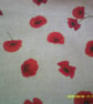 Poppies on Beige Fabric Bag - Image 2