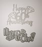 60th Anniversary Cake Topper - Can be personalised 