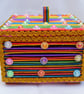 Multi-coloured wooden jewellery box - Image 4