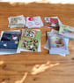 6 Handmade Greeting Card Set – Assorted Decoupage & Mixed Media Destash Cards - Image 2