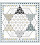 221E Cross Stitch chart Chinese Checkers Sternhalma Game Board Sampler - Image 4