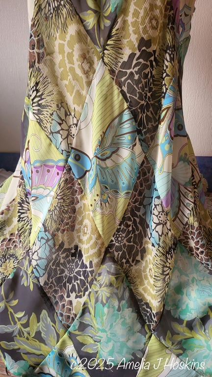 Jade Moss Voile Diamonds Dress