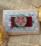 Poinsetta Wooden brooch Gift for granny - Image 8