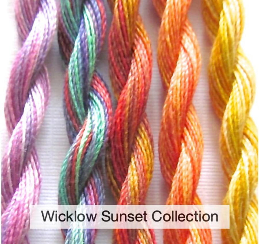 Fine Perle 16 Variegated Embroidery Thread - Wicklow Sunset