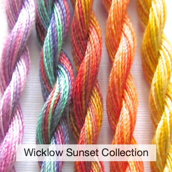 Fine Perle 16 Variegated Embroidery Thread - Wicklow Sunset
