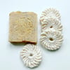 Crochet face scrubbies, pack of four, cream organic cotton pads