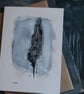 crow feather note card - Image 3
