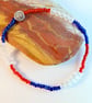 Sparkly Red, White & Blue Coronation Bracelet - Free UK Delivery - Image 2