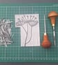 An original linoprint of cow parsley in a summers scene 'Summer Afternoon' - Image 5