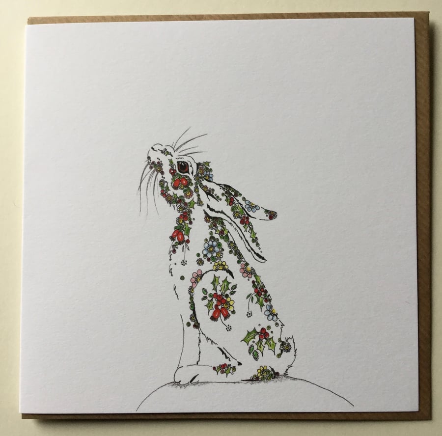 Rosehip Hare card 