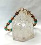 Coconut Shell Beads & Turquoise Bracelet - Image 2
