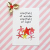 starfish of wonder christmas postcard & envelope - christmas postcard
