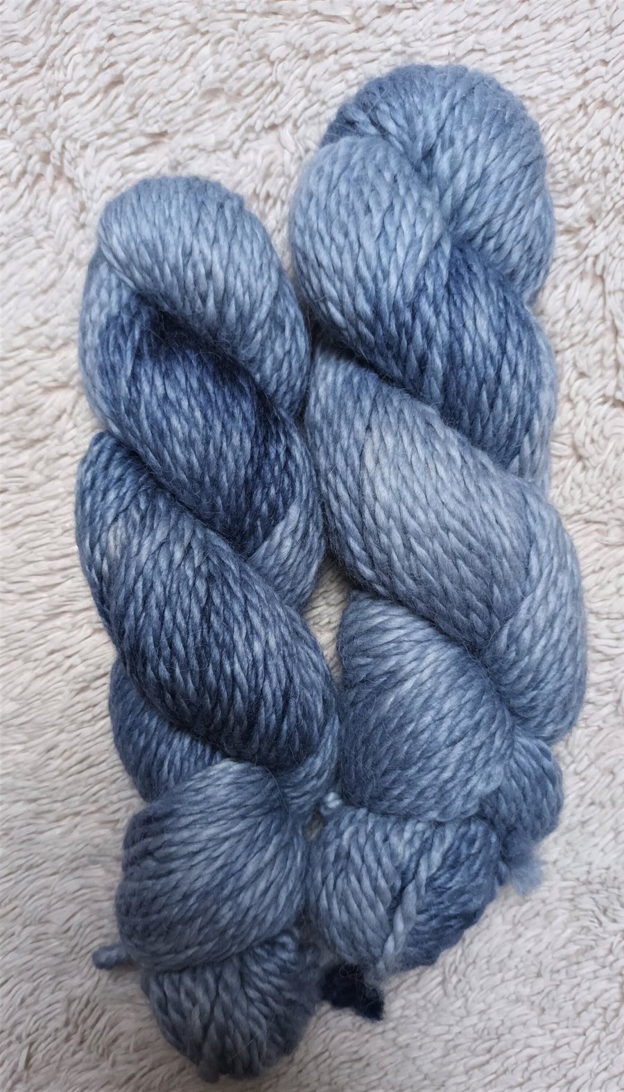 Stormy Skies 100g Hand dyed Baby Alpaca Chunky Yarn