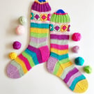 Grannies-in-a-Row Socks Kit by Jen Yard every.thing.shapes.us