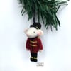 Nutcracker Mouse Christmas tree decoration, needle felted by Lily Lily Handmade 