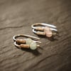 Native Spirit Rose Quartz, Amazonite Gemstone and Silver Ethnic Style Earrings