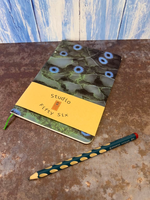 Notebook, Marine themed, A5 (ish), made from up-cycled and recycled materials.