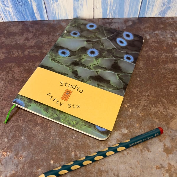 Notebook, Marine themed, A5 (ish), made from up-cycled and recycled materials.