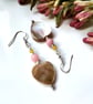 Mother of Pearl & Quartzite Earrings Silver Plate - Image 5