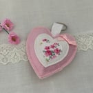 Personalised Felt Heart Keyrings, Handmade Mothers Day Gift, Mum Keyring