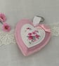 Personalised Felt Heart Keyrings, Handmade Mothers Day Gift, Mum Keyring