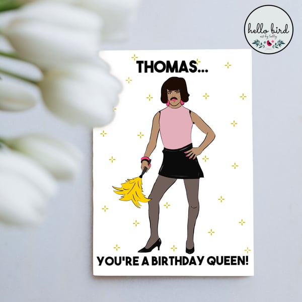 Personalised Freddie Mercury Themed Birthday Card - A5 Card
