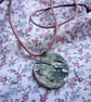 ceramic necklace pendant handmade- fir tree no 6