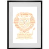 Personalised Lion New Baby Word Art Design