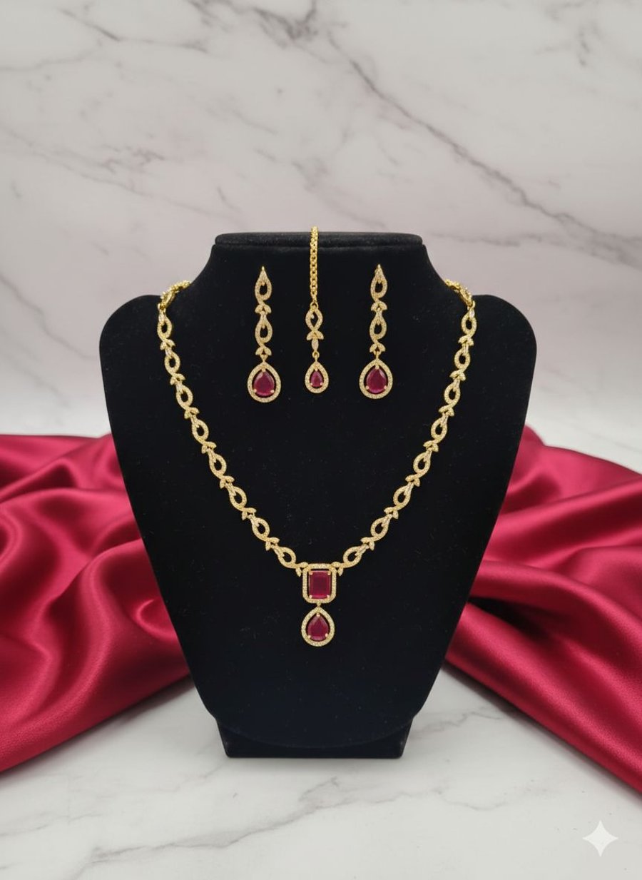Red and Gold Jewellery Set 
