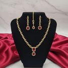 Red and Gold Jewellery Set 