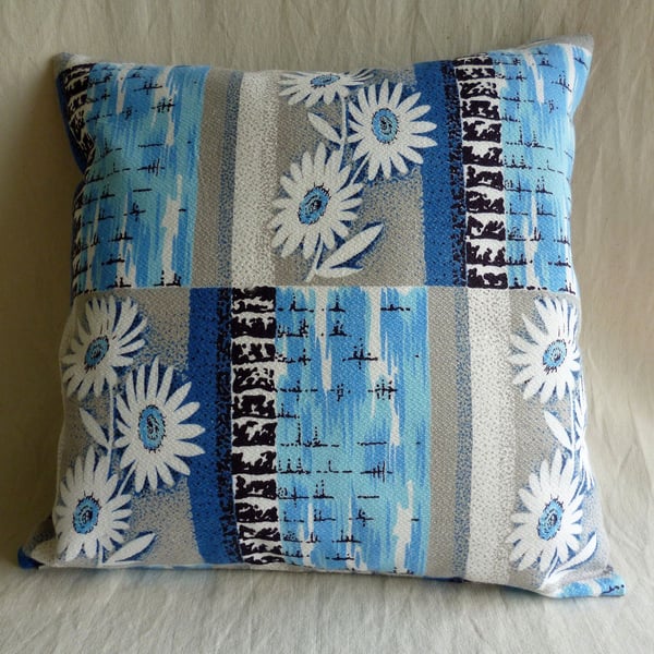 1950s vintage barkcloth cushion cover