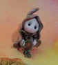Tiny Treasury Gnome 'Celestine' with keys OOAK Sculpt by Ann Galvin - Image 3
