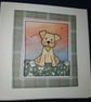 Quirky art handrawn set of 5 beautiful handmade whimsical cute dogs blank cards - Image 4