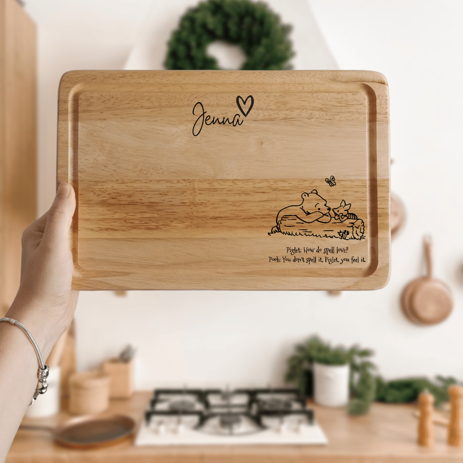 Winnie The Pooh Chopping Board - Wooden Pooh Serving Board - Pooh Kitchen Decor