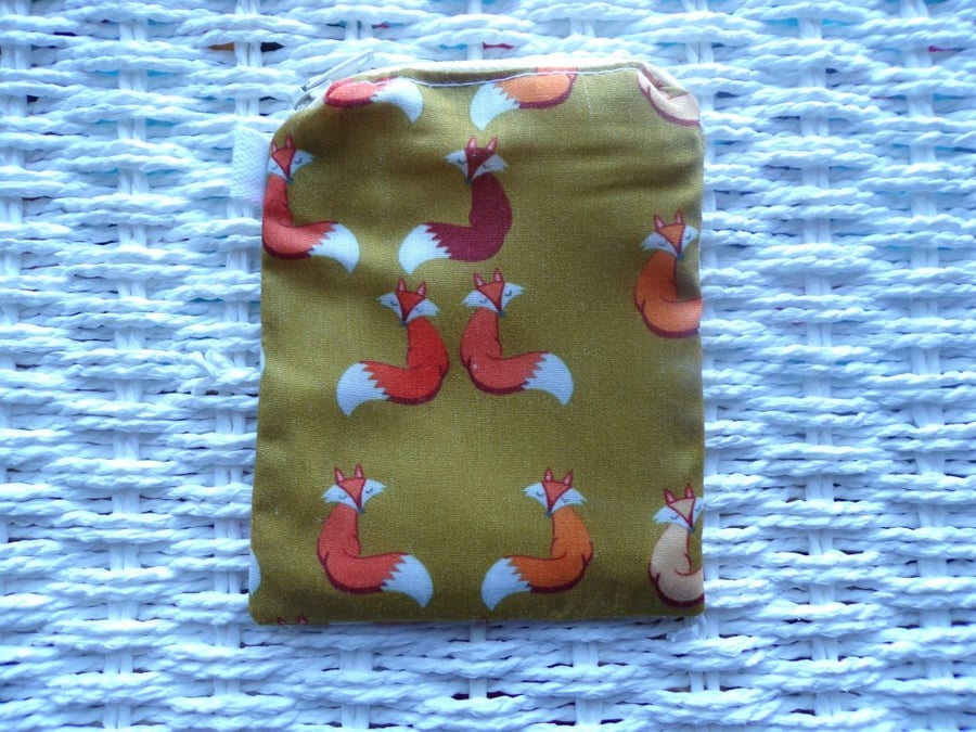Fox Foxes Themed Coin Purse or Card Holder.