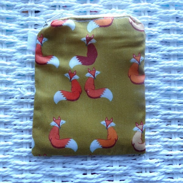 Fox Foxes Themed Coin Purse or Card Holder.