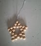 Rustic star decoration made with wooden beads - Image 2