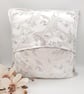 Embroidered pastel green envelope cushion cover.   - Image 6