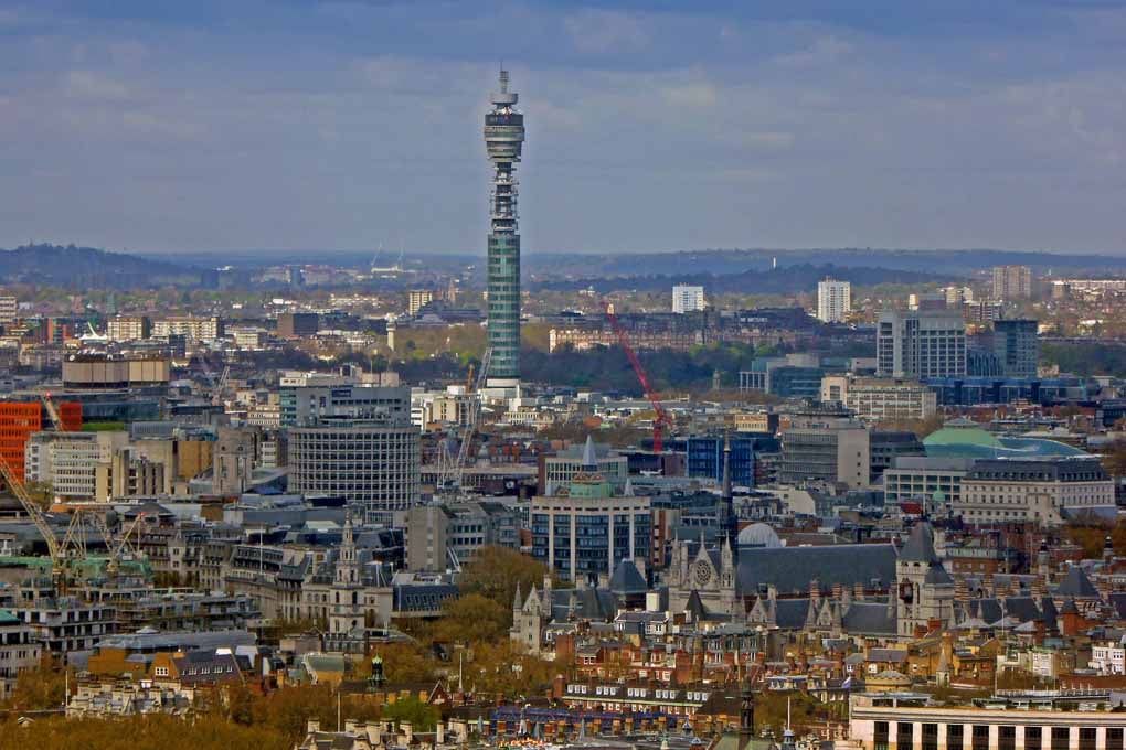 BT Tower London Skyline Cityscape England UK Photograph Print
