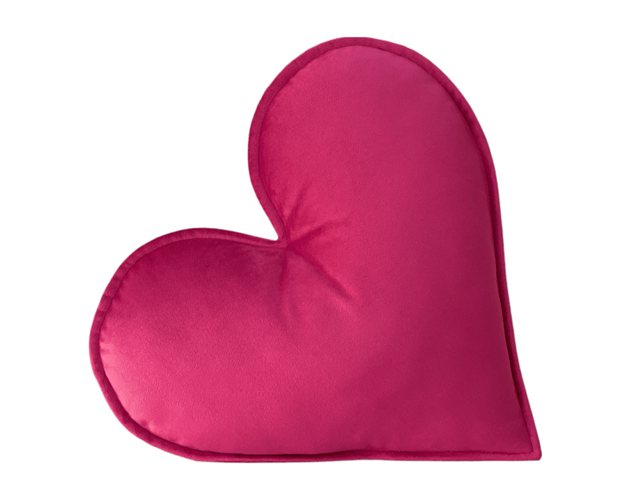 Fuchsia Pink Heart Shaped Cushion Throw Decor Velentine's Day Pillow Gifty Idea
