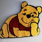 Beautiful Handmade Honey Bear Rug Wall Hanging 58 x 46 cm