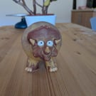 Ceramic triceratops, dinosaur ornament