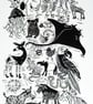 Animal A-Z Alphabet - lino cut  - Image 3